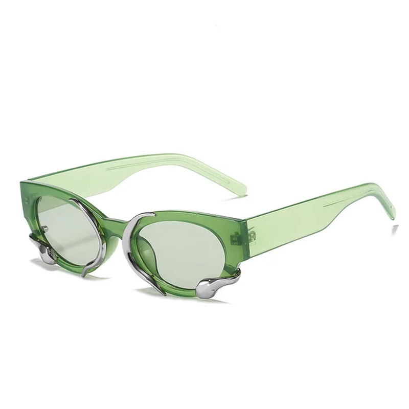 Serpent Black Luxury Sunglasses for Women and Men Glamour Brand Female Glasses Cat Eye Fashion Female Eyewear UV400