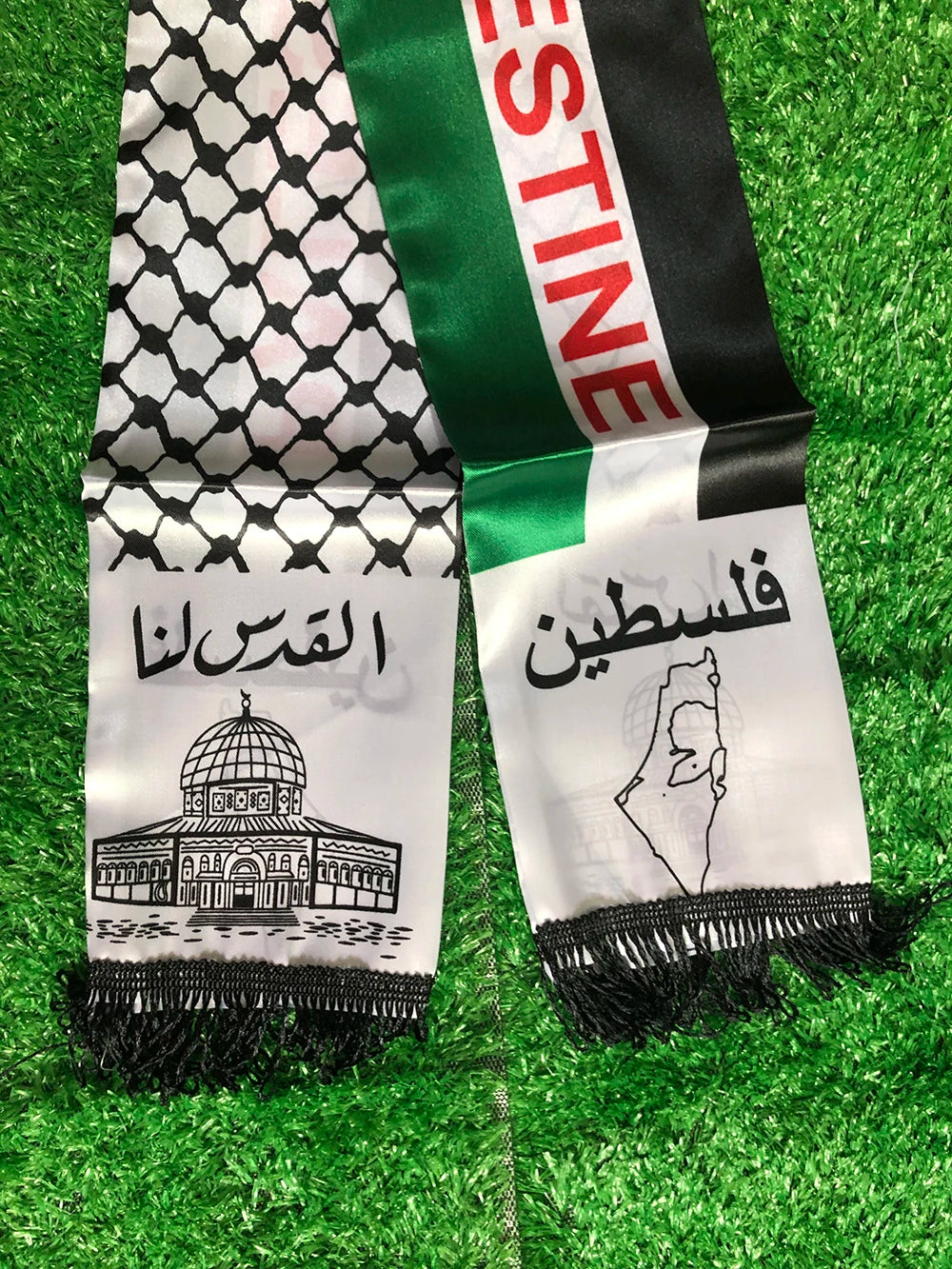 SKY FLAG Palestine Flag Custom Scarf Palestine National Day 14*130Cm Scarf Printing Satin Palestinian Flag Scarf