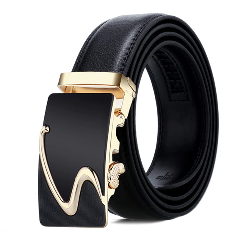 []Genuine Leather Belts for Men Automatic Male Belts Cummerbunds Leather Belt Men Dropshipping Black Belts Cinturon Hombre